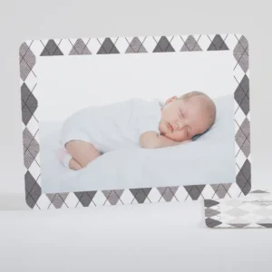 Faire-part de naissance Beau patchwork losanges*Faire-part Elégant Clearance