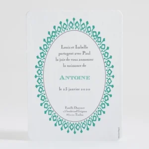 Faire-part de naissance Berceau chic*Faire-part Elégant New