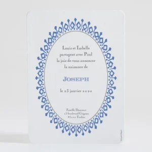 Faire-part de naissance Berceau chic*Faire-part Elégant New