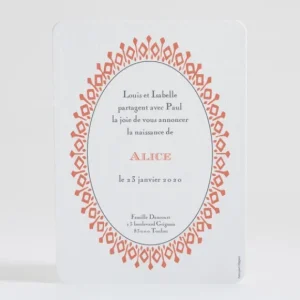 Faire-part de naissance Berceau chic*Faire-part Elégant New
