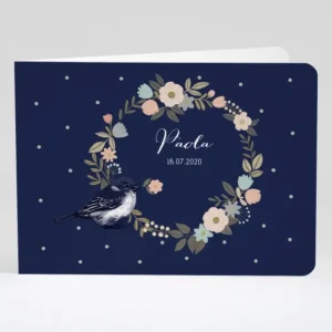 Faire-part de naissance Bird and flowers*Faire-part Elégant Best
