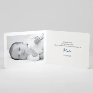 Faire-part de naissance Bird and flowers*Faire-part Elégant Best