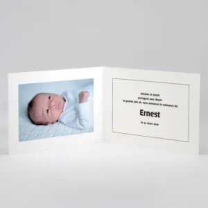 Faire-part de naissance Black & white*Faire-part Elégant Online