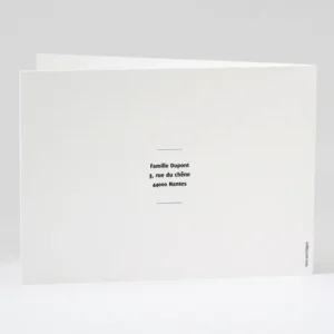 Faire-part de naissance Black & white*Faire-part Elégant Online