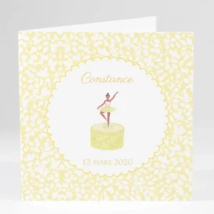 Faire-part de naissance Boite a musique danseuse*Faire-part Elégant Clearance