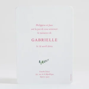 Faire-part de naissance Bouquet delicat*Faire-part Elégant New