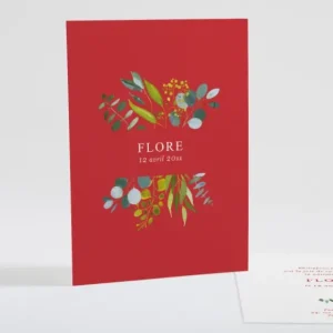 Faire-part de naissance Bouquet delicat*Faire-part Elégant New