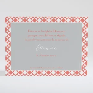 Faire-part de naissance Bol d'air frais scandinave*Faire-part Elégant Discount