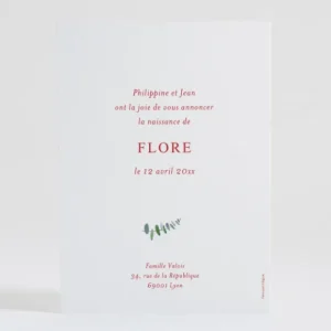 Faire-part de naissance Bouquet delicat*Faire-part Elégant New