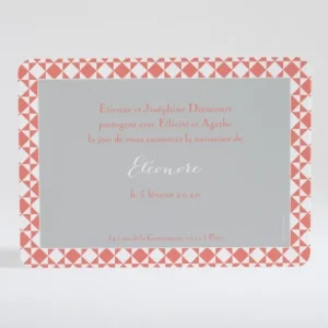 Faire-part de naissance Bol d'air frais scandinave*Faire-part Elégant Discount