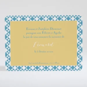 Faire-part de naissance Bol d'air frais scandinave*Faire-part Elégant Discount