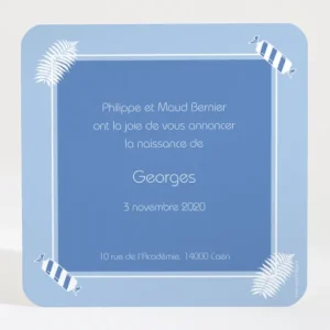Faire-part de naissance Bonbons et feuilles*Faire-part Elégant Discount