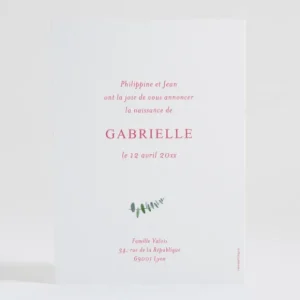 Faire-part de naissance Bouquet delicat*Faire-part Elégant New