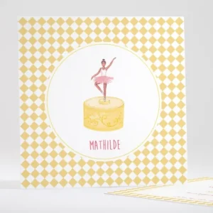 Faire-part de naissance Boite a musique*Faire-part Elégant New