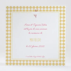 Faire-part de naissance Boite a musique*Faire-part Elégant New