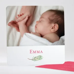 Faire-part de naissance Branche de pin*Faire-part Elégant Best