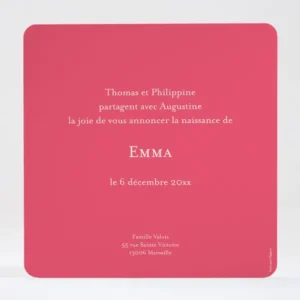 Faire-part de naissance Branche de pin*Faire-part Elégant Best