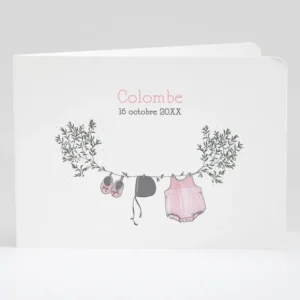 Faire-part de naissance Branche de douceur livret*Faire-part Elégant Fashion