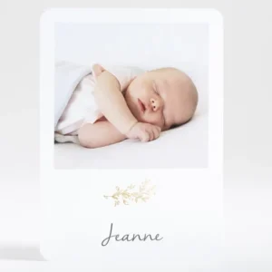 Faire-part de naissance Brindille doree*Faire-part Elégant New