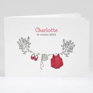 Faire-part de naissance Branche de douceur livret*Faire-part Elégant Fashion