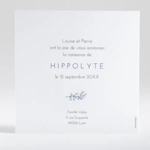 Faire-part de naissance Branche en or photo*Faire-part Elégant Discount