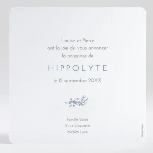 Faire-part de naissance Branche en or photo*Faire-part Elégant Discount