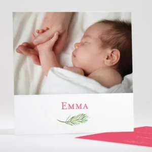 Faire-part de naissance Branche de pin*Faire-part Elégant Best