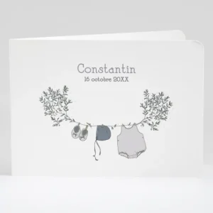 Faire-part de naissance Branche de douceur livret*Faire-part Elégant Fashion