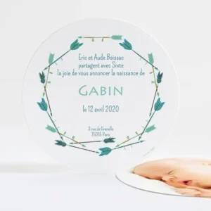 Faire-part de naissance Cadre petites fleches*Faire-part Elégant Clearance