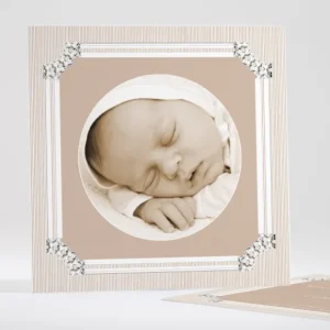 Faire-part de naissance Cadre baroque et elegant*Faire-part Elégant Discount