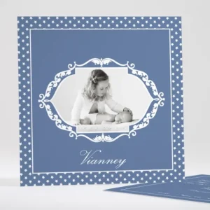Faire-part de naissance Cadre arabesque*Faire-part Elégant New