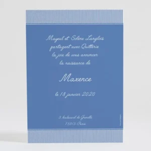 Faire-part de naissance Cadre photo noeud elegant*Faire-part Elégant Clearance