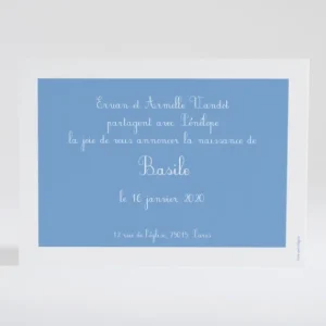 Faire-part de naissance Cadre sobre et elegant*Faire-part Elégant New
