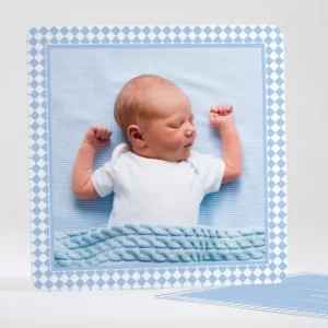 Faire-part de naissance Cadre losanges*Faire-part Elégant Discount