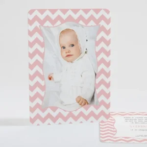 Faire-part de naissance Cadre zigzag scandinave*Faire-part Elégant Sale
