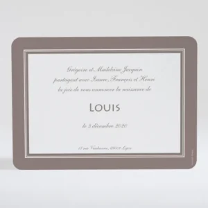 Faire-part de naissance Cadre elegant*Faire-part Elégant Discount