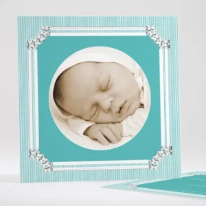 Faire-part de naissance Cadre baroque et elegant*Faire-part Elégant Discount