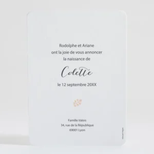 Faire-part de naissance Canopee*Faire-part Elégant Outlet