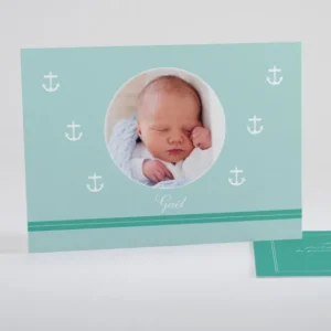 Faire-part de naissance Cascade d'ancres marines*Faire-part Elégant New