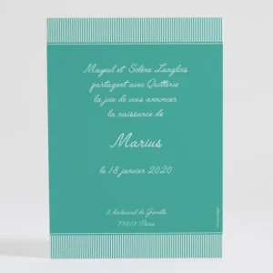 Faire-part de naissance Cadre photo noeud elegant*Faire-part Elégant Clearance