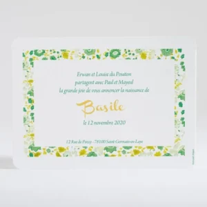Faire-part de naissance Cadre liberty*Faire-part Elégant Outlet