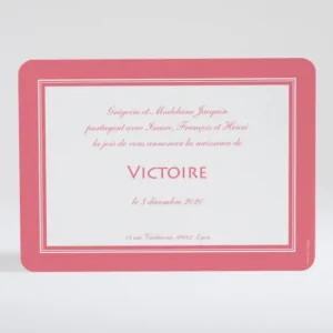 Faire-part de naissance Cadre elegant*Faire-part Elégant Discount