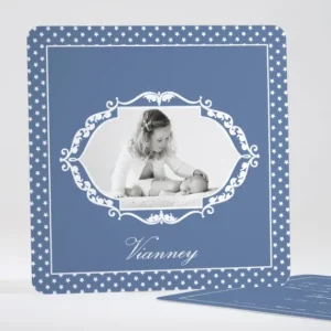 Faire-part de naissance Cadre arabesque*Faire-part Elégant New