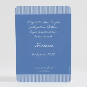 Faire-part de naissance Cadre photo noeud elegant*Faire-part Elégant Clearance