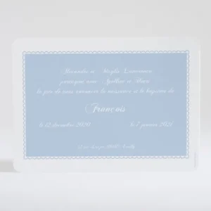 Faire-part de naissance Cadre perle chic*Faire-part Elégant Best