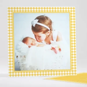 Faire-part de naissance Cadre losanges*Faire-part Elégant Discount