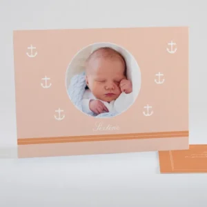 Faire-part de naissance Cascade d'ancres marines*Faire-part Elégant New