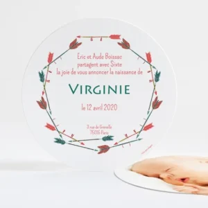 Faire-part de naissance Cadre petites fleches*Faire-part Elégant Clearance