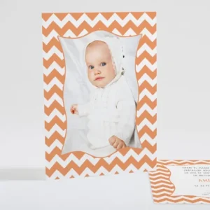 Faire-part de naissance Cadre zigzag scandinave*Faire-part Elégant Sale