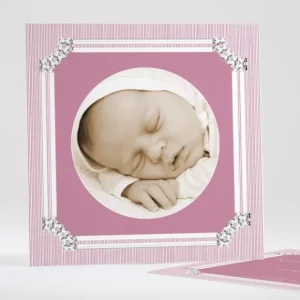 Faire-part de naissance Cadre baroque et elegant*Faire-part Elégant Discount